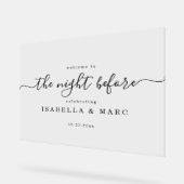 Abends vor Minimalistischer Probe Acrylschild (Winkel)