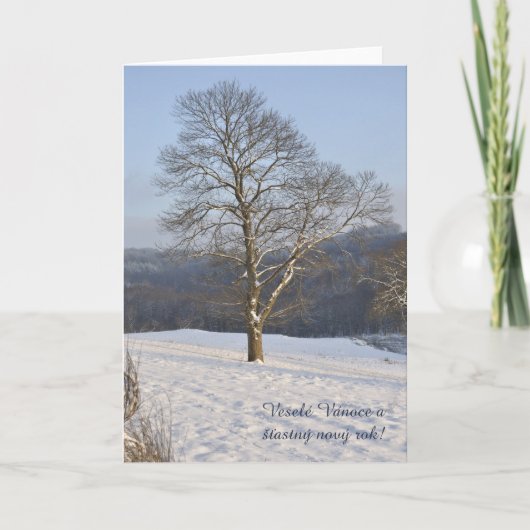 Abendsbaum Veselé Vánoce! Feiertagskarte (Vorderseite)