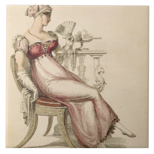 Abendskleid oder Ballkleid, Modeplatte von Ack Fliese (Vorderseite)