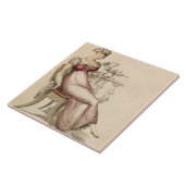 Abendskleid oder Ballkleid, Modeplatte von Ack Fliese (Seite)