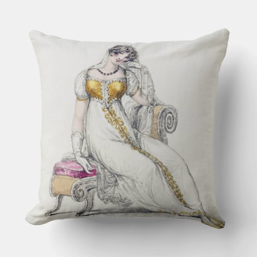 Abendskleid oder Hochzeitskleid, Modeplatte von Kissen (Vorderseite)