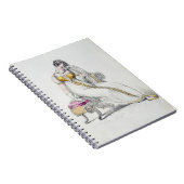 Abendskleid oder Hochzeitskleid, Modeplatte von Notizblock (Rechte Seite)