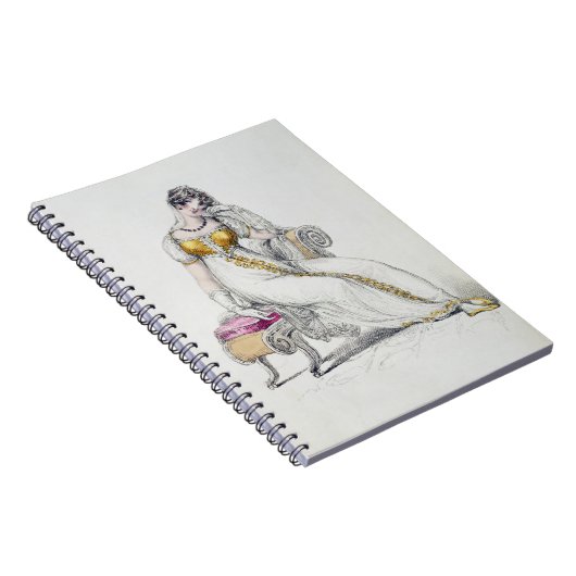 Abendskleid oder Hochzeitskleid, Modeplatte von Notizblock (Rechte Seite)