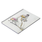 Abendskleid oder Hochzeitskleid, Modeplatte von Notizblock (Linke Seite)