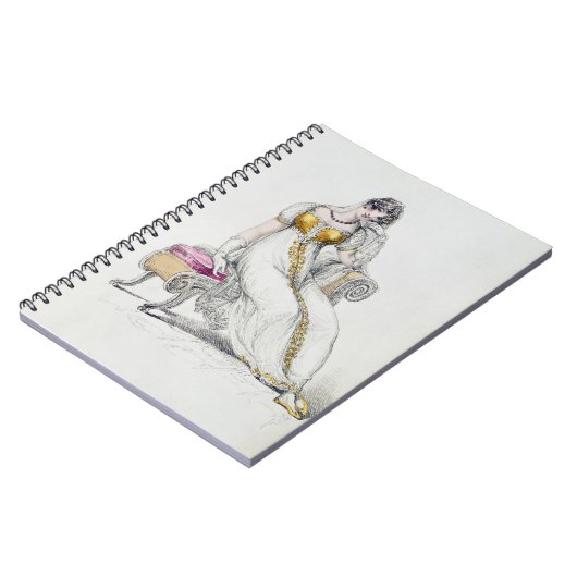 Abendskleid oder Hochzeitskleid, Modeplatte von Notizblock (Linke Seite)