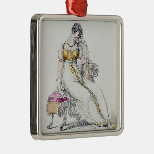 Abendskleid oder Hochzeitskleid, Modeplatte von Silbernes Ornament (Rechts)