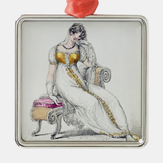 Abendskleid oder Hochzeitskleid, Modeplatte von Silbernes Ornament (Vorne)