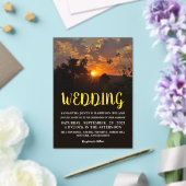 Abendsonnenszene, rustikale Hochzeit Acryleinladungen (In Situ (Hochzeit))