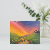Abendspaziergang Postkarte (Stehend Vorderseite)