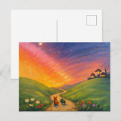 Abendspaziergang Postkarte (Vorne/Hinten)