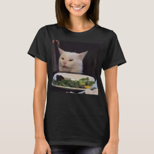 Abendtisch Cat Meme Funny Internet Viral Joke Pu T-Shirt