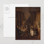 Abendtisch in Sanssouci, 1850 Postkarte (Vorne/Hinten)