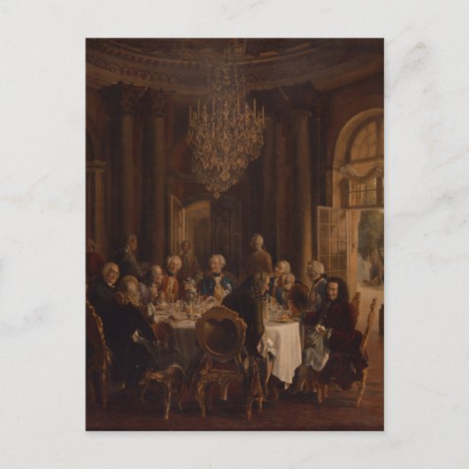 Abendtisch in Sanssouci, 1850 Postkarte (Vorderseite)