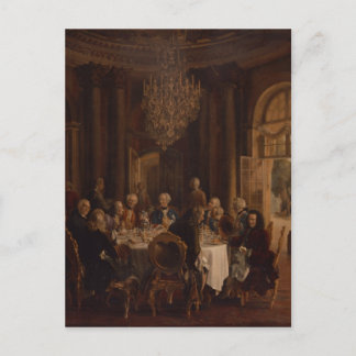 Abendtisch in Sanssouci, 1850 Postkarte
