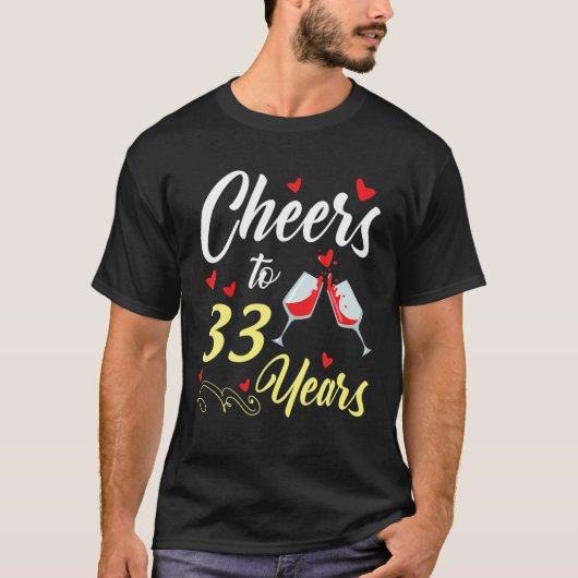Abendwein jubelt bis 33 Jahre Happy Wedding Marr T-Shirt (Vorderseite)