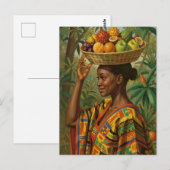 „Abeni“, ihre eigene Frucht – Feier der schwarzen  Postkarte (Vorne/Hinten)