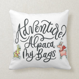 Abenteuer? Alpaka meine Taschen Kissen