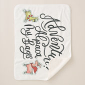 Abenteuer? Alpaka meine Taschen Sherpadecke (Vorderseite)