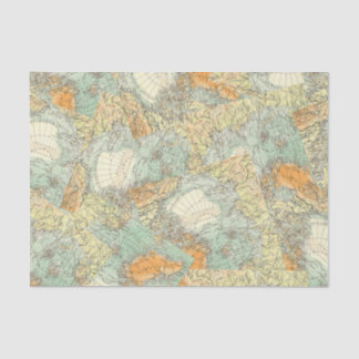 Abenteuer Alte Vintage-Karte Decoupage Seidenpapier