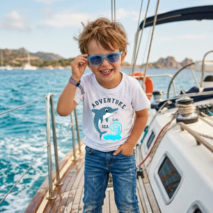 Abenteuer am Meer Delphin und Welle Kinder T-Shirt