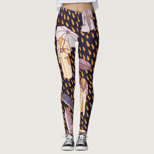 Abenteuer am Regentag: Unsichtbare Regenschirme Leggings