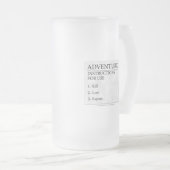 Abenteuer-Anweisungen Mattglas Bierglas (VorderseiteRechts)