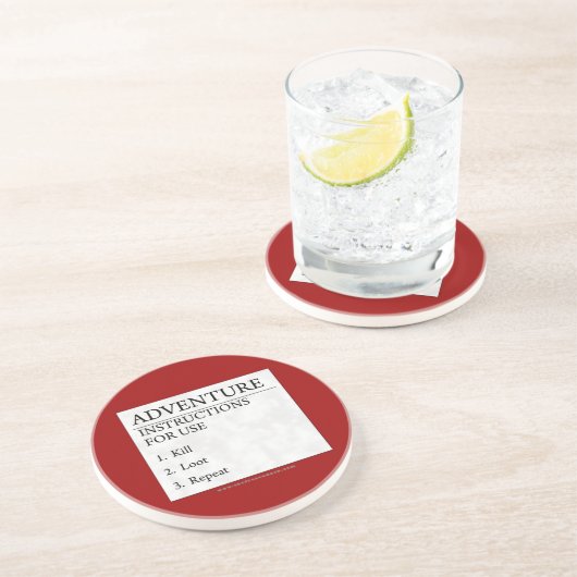 Abenteuer-Anweisungen Untersetzer (Seite)