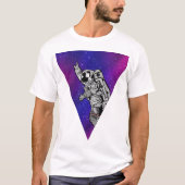 Abenteuer Astronaut in der Galaxie-Geek-Grafik T-Shirt (Vorderseite)