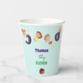 Abenteuer auf dem Seilpark Kindergeburtstag Pappbecher (Rückseite)