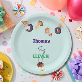 Abenteuer auf dem Seilpark Kindergeburtstag Pappteller