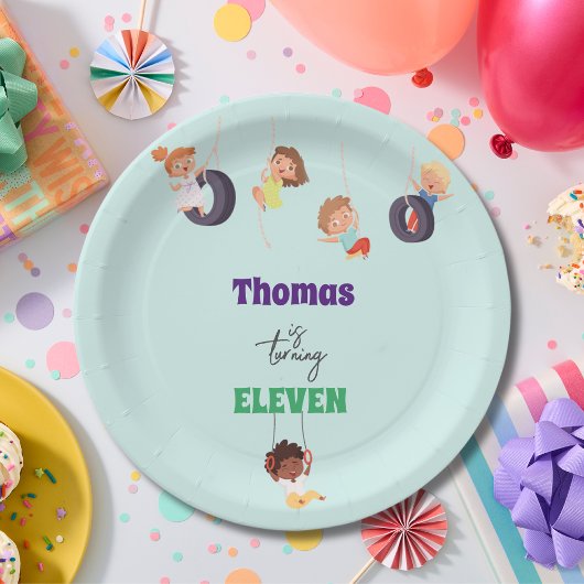 Abenteuer auf dem Seilpark Kindergeburtstag Pappteller