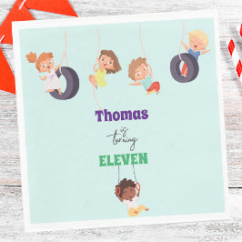 Abenteuer auf dem Seilpark Kindergeburtstag Serviette