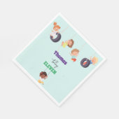 Abenteuer auf dem Seilpark Kindergeburtstag Serviette (Ecke)