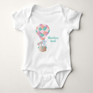 Abenteuer auf Jungle Animals Heißluftballon Baby Strampler