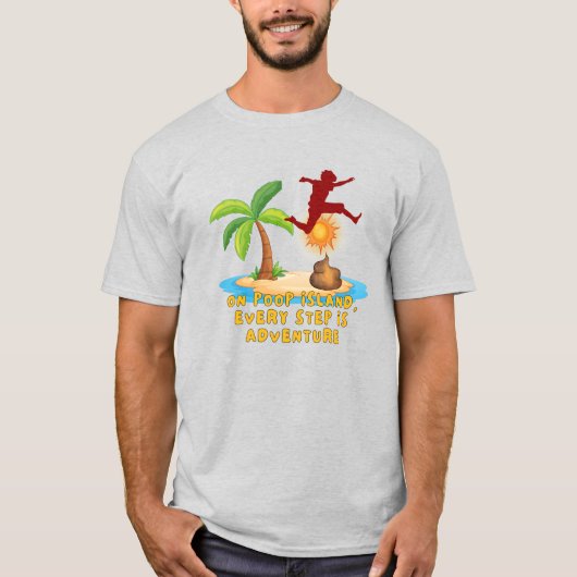 Abenteuer auf Kackend Insel T-Shirt (Vorderseite)