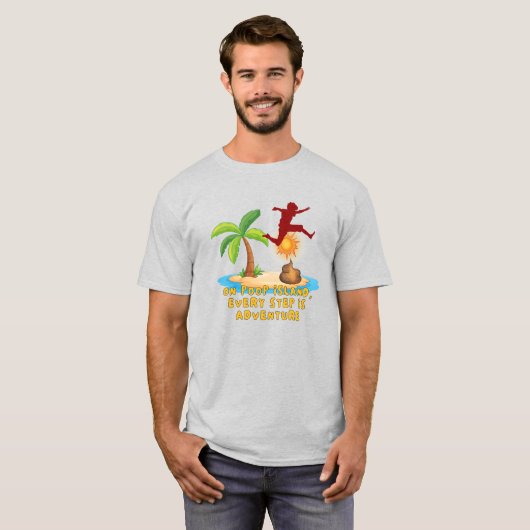 Abenteuer auf Kackend Insel T-Shirt (Vorne ganz)