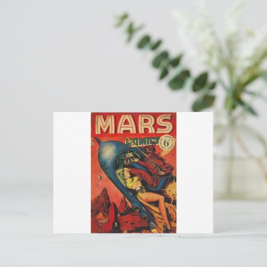 Abenteuer auf Mars Postkarte (Stehend Vorderseite)