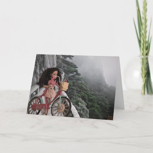 Abenteuer auf meinem Fahrrad. Karte (Vorderseite)