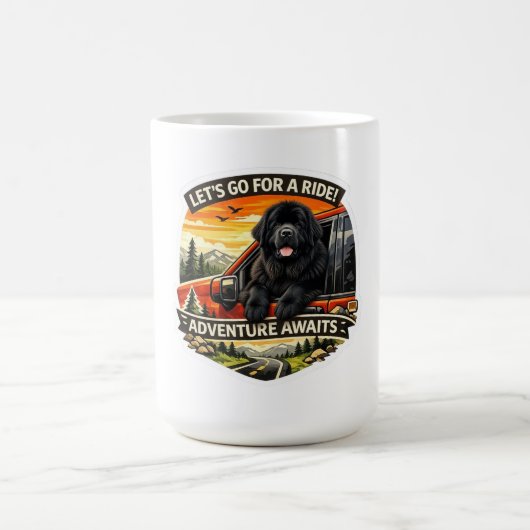 Abenteuer-Aufkleber Kaffeetasse (Mittel)