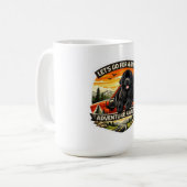 Abenteuer-Aufkleber Kaffeetasse (Vorderseite Links)