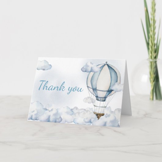 Abenteuer Awaits Hot Air Ballon Dankeskarte (Vorderseite)