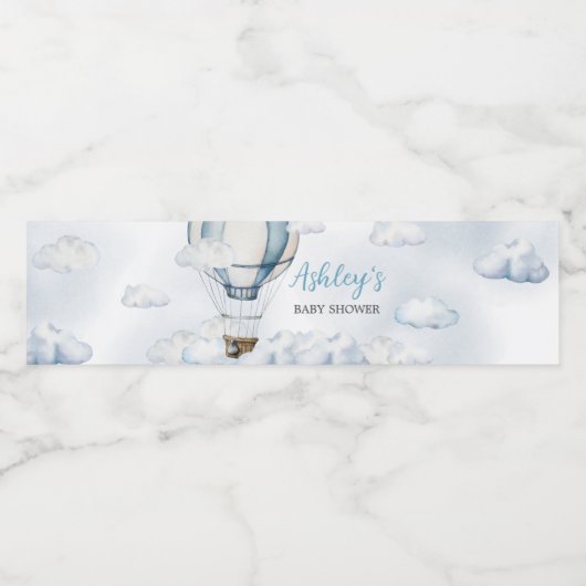 Abenteuer Awaits Hot Air Ballon Wasserflaschenetikett (Einzelnes Label)