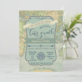 Abenteuer-Baby besprühen Einladungen (Stehend Vorderseite)