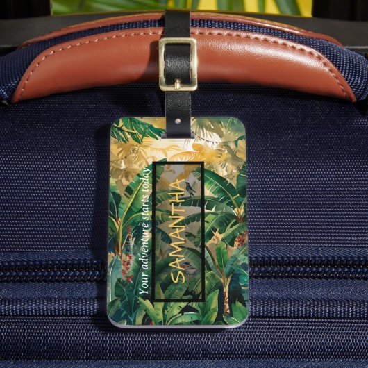 ABENTEUER BANANA JUNGLE INDIVIDUELLE NAME Gepäckma Gepäckanhänger (Vorderseite Insitu 2)