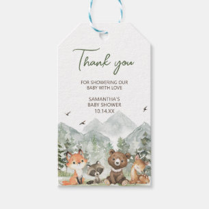 Abenteuer Begin Woodland Tiere Gefallen Tags Geschenkanhänger