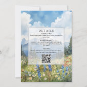 Abenteuer Beginn Berg QR Code Babyparty Einladung (Rückseite)