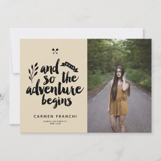 Abenteuer beginnt Abschluss Ankündigung (Vorderseite)