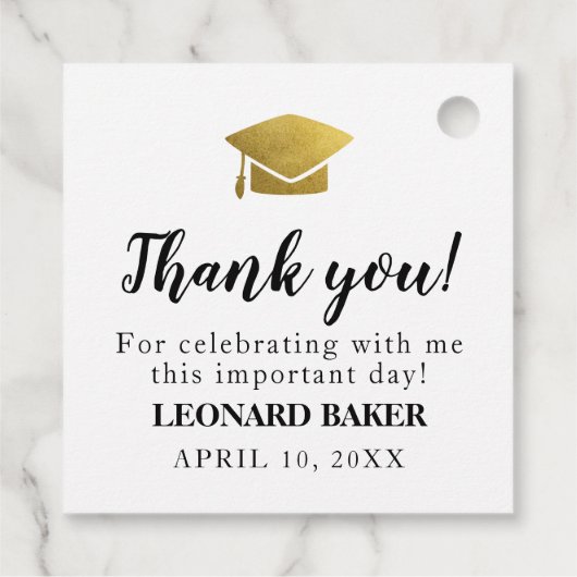 Abenteuer beginnt Abschluss Geschenkanhänger (Rückseite)