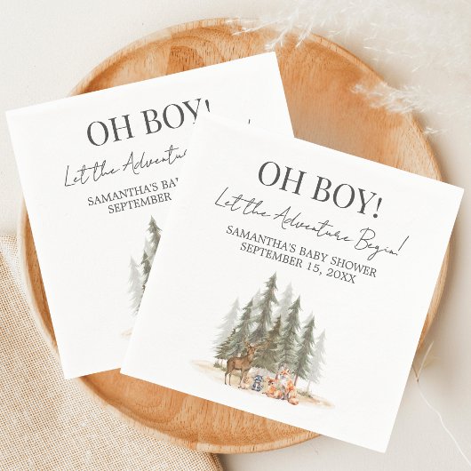 Abenteuer Beginnt Baby Shower Serviette