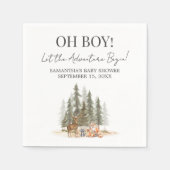Abenteuer Beginnt Baby Shower Serviette (Vorderseite)